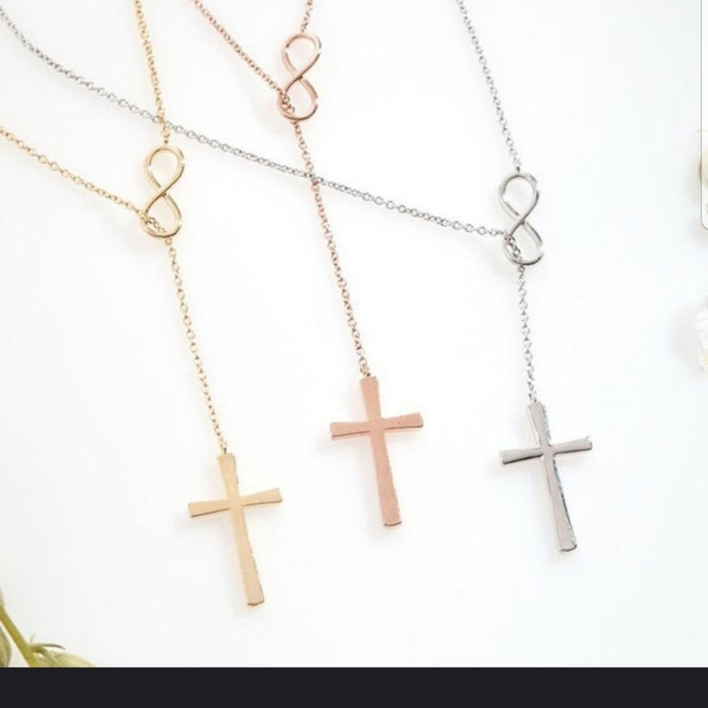 Pretty Cross with Infinity Necklace in GOLD